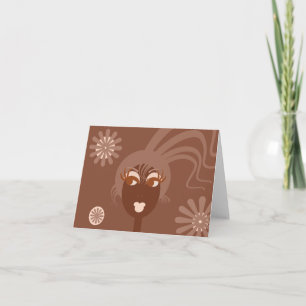 Abstrakter Gesichts-freier Raum Notecard Karte