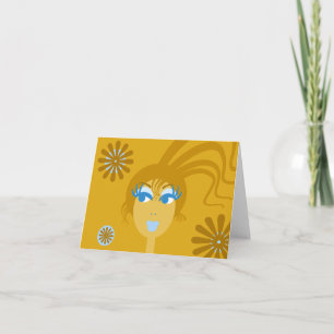 Abstrakter Gesichts-freier Raum Notecard Karte