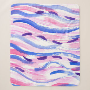 Abstrakter gestreifter Wasserfarbhintergrund. Pins Sherpadecke