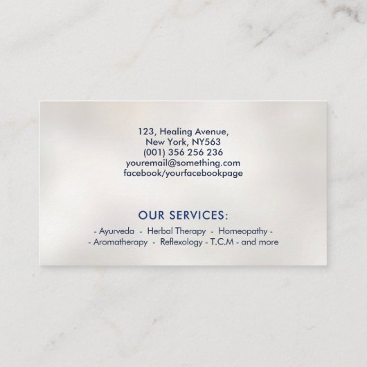 Abstrakter Gingko-Laubbaum Visitenkarte (Rückseite)