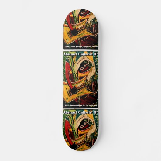 ABSTRAKTER GITARIST II SKATEBOARD (Vorderseite)