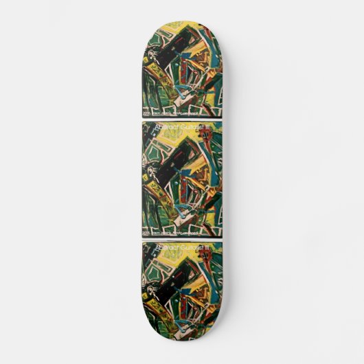 ABSTRAKTER GITARIST III SKATEBOARD (Vorderseite)