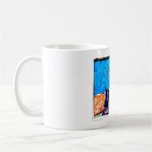 ABSTRAKTER GITARIST ZEICHNEND KAFFEETASSE (Links)