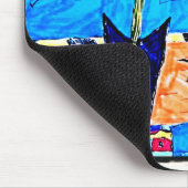 ABSTRAKTER GITARIST ZEICHNEND MOUSEPAD (Ecke)