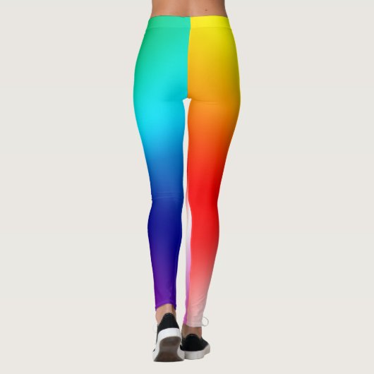 abstrakter glänzender Regenbogen Leggings (Rückseite)