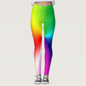 abstrakter glänzender Regenbogen Leggings (Vorderseite)