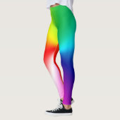 abstrakter glänzender Regenbogen Leggings (Links)