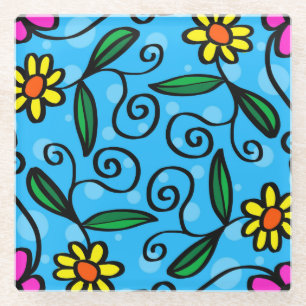 Abstrakter Glas-Blumenuntersetzer Glasuntersetzer