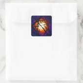 Abstrakter Glass Moon Quadratischer Aufkleber (Tasche)