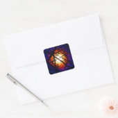 Abstrakter Glass Moon Quadratischer Aufkleber (Umschlag)