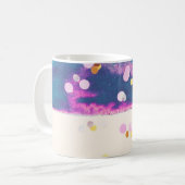 Abstrakter Glittery Blue Watercolor Splash Kaffeetasse (Vorderseite Links)