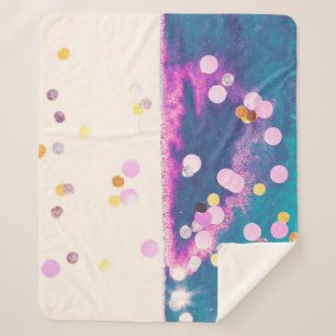 Abstrakter Glittery Blue Watercolor Splash Sherpadecke