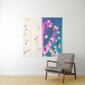 Abstrakter Glittery Blue Watercolor Splash Wandteppich (Beispiel (Horizontal))