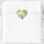 Abstrakter Glitzer Angel Herz-Aufkleber (Tasche)