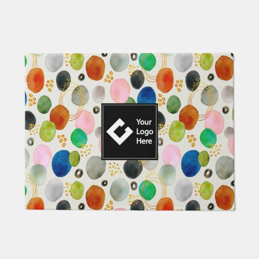 Abstrakter Glitzer aus Pebble Gold + Ihr Logo Fußmatte (Vorderseite)