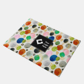 Abstrakter Glitzer aus Pebble Gold + Ihr Logo Fußmatte (Schrägansicht)