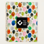 Abstrakter Glitzer aus Pebble Gold + Ihr Logo Planer (Vorderseite)