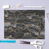 abstrakter Glitzer aus Schwarz und Gold Seidenpapier (Handwerk)