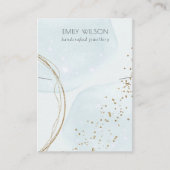 Abstrakter Glitzer Blue Gold-Networkshop-Banddispl Visitenkarte (Vorderseite)