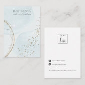 Abstrakter Glitzer Blue Gold-Networkshop-Banddispl Visitenkarte (Vorne/Hinten)