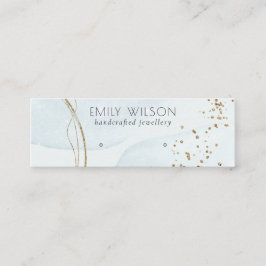 Abstrakter Glitzer Blue Gold Stuhlvortrag Mini Visitenkarte