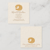 Abstrakter Glitzer Brush Stroke Jewelier Maker Quadratische Visitenkarte (Vorne/Hinten)