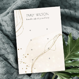 Abstrakter Glitzer Elfenbeingold 4 Stuhlvorführung Visitenkarte