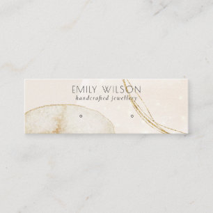 Abstrakter Glitzer Gold Beige Stuhlvortrag Mini Visitenkarte