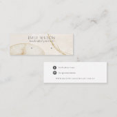 Abstrakter Glitzer Gold Beige Stuhlvortrag Mini Visitenkarte (Vorne/Hinten)