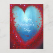 Abstrakter Glitzer Herzvalentin Postkarte (Vorderseite)