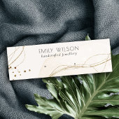 Abstrakter Glitzer Ivory Gold Stud Earring Display Mini Visitenkarte