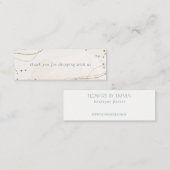 Abstrakter Glitzer Ivory Gold Wasserfarbe Vielen D Mini Visitenkarte (Vorne/Hinten)