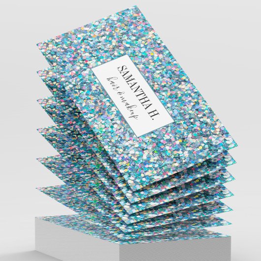 Abstrakter Glitzer Makeup Hair Lashes Nails Artist Visitenkarte