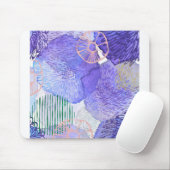 Abstrakter Glitzer mit Aquarellfarben Lila Mousepad (Mit Mouse)