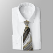 abstrakter Glitzer mit Schwarz und Gold Krawatte (Gebunden)