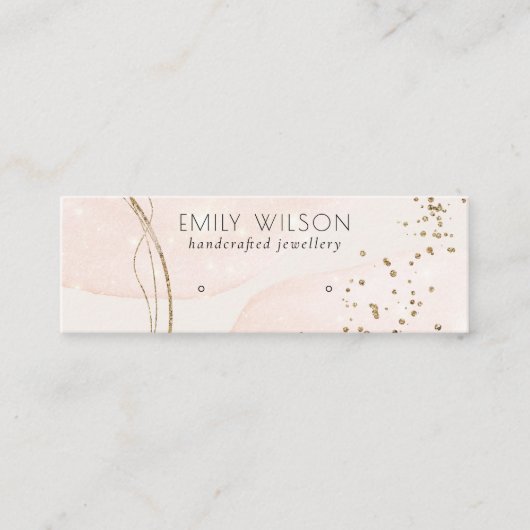 Abstrakter Glitzer Rose Gold Stuhlvortrag Mini Visitenkarte (Vorderseite)