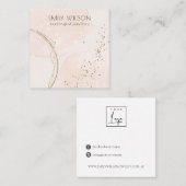 Abstrakter Glitzer Rose Gold Stuhlvortrag Quadratische Visitenkarte (Vorne/Hinten)