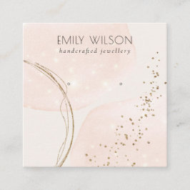 Abstrakter Glitzer Rose Gold Stuhlvortrag Quadratische Visitenkarte