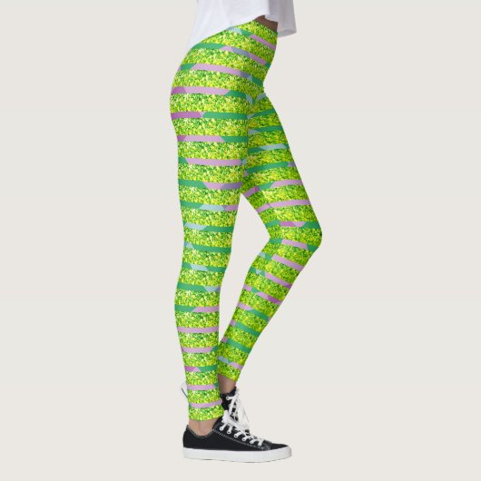 Abstrakter Glitzer sieht lustig aus Leggings (Rechts)