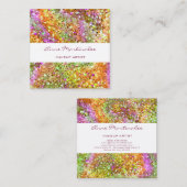 Abstrakter Glitzer Stars Square Business Card Quadratische Visitenkarte (Vorne/Hinten)
