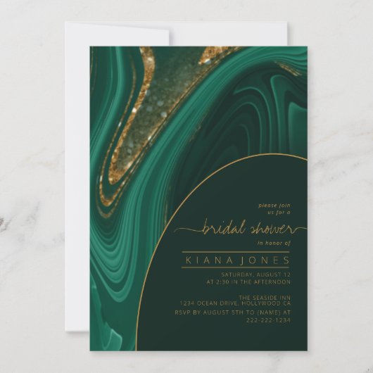 Abstrakter Glitzer Strata Brautparty Green ID903 (Vorderseite)