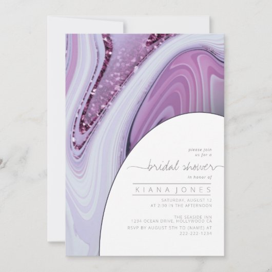 Abstrakter Glitzer Strata Brautparty Wht ID903 (Vorderseite)