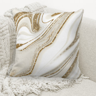 Abstrakter Glitzer Strata Ivory ID903 Kissen