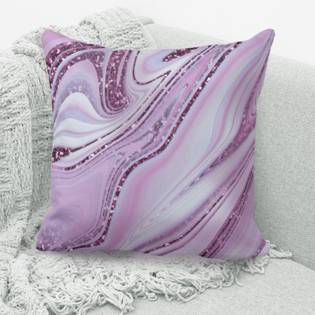 Abstrakter Glitzer Strata Lilac ID903 Kissen (Von Creator hochgeladen)