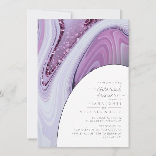 Abstrakter Glitzer Strata Probe Dinner Wht ID903 (Vorderseite)