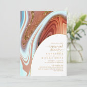 Abstrakter Glitzer Strata Probe Dinner Wht ID903 (Stehend Vorderseite)