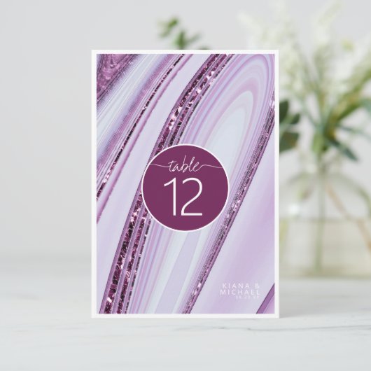 Abstrakter Glitzer Strata Tischnummer Plum ID903 (Stehend Vorderseite)