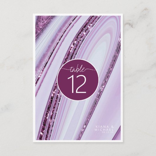 Abstrakter Glitzer Strata Tischnummer Plum ID903 (Rückseite)