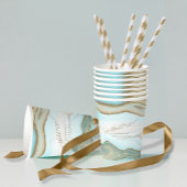 Abstrakter Glitzer Strata Wedding Cheers ID903 Pappbecher