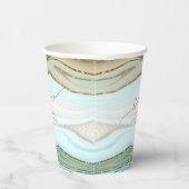 Abstrakter Glitzer Strata Wedding Cheers ID903 Pappbecher (Rechts)